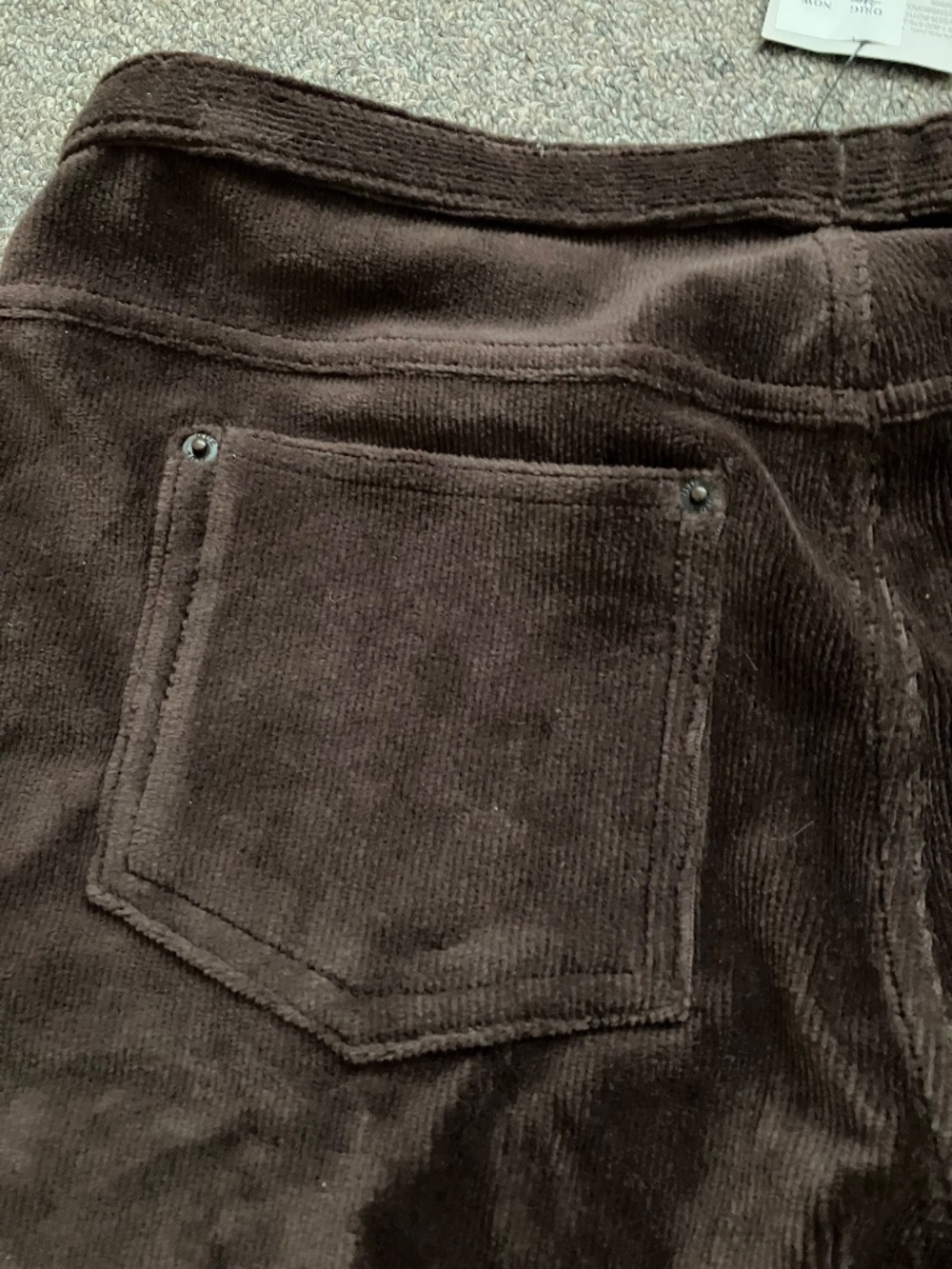 NWT Women’s Hue Brown Corduroy Leggings Size Large - Picture 6 of 9
